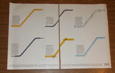 Seltene Werbung IBM PS/2 Zwischenbericht der Betriebswirtschaft 1988