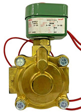 ASCO Red-Hat 8210D014 2 Way Normally Open Brass Solenoid Valve 1" NPT 24V DC