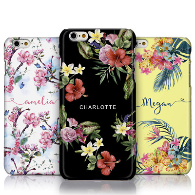 Personalisierte botanische Handyhülle mit Blumenmuster für Apple iPhone Modelle