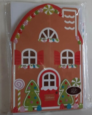 Hallmark Gingerbread House Computer Printable Invitations Kit, 10 pack.   