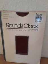 Vintage 1990's Round The Clock Pantyhose Silky Lycra Collection AB TERRA COTTA