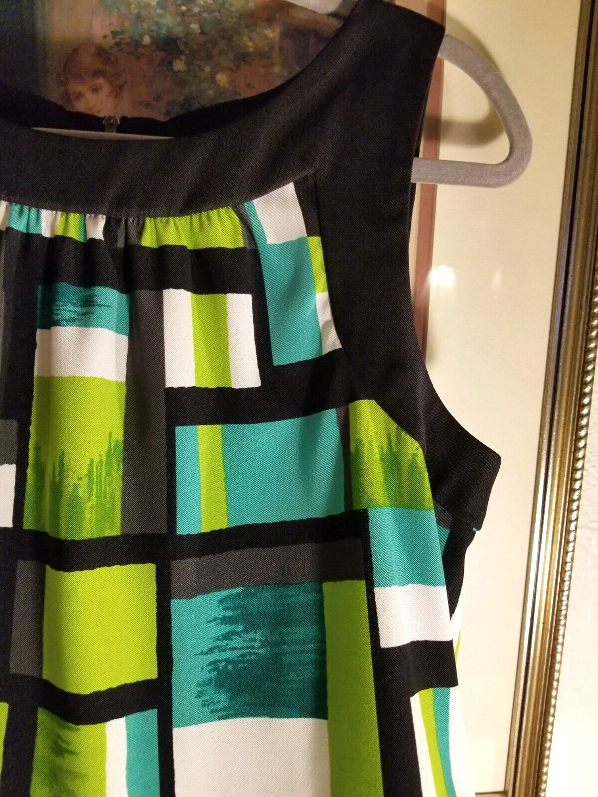 ALYX Petites ABITO DONNA 12P nero verde blocco guarnizione senza maniche