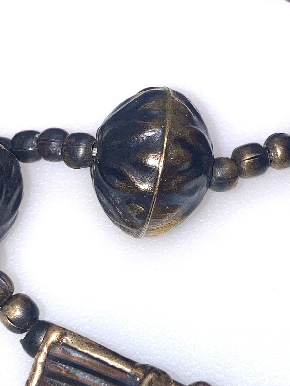 Artisan Made Statement Necklace Mixed Metals 26.5… - image 11