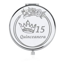 FEELMEM 15 Quinceanera Compact Mirror Sweet 15 Gift Quinceanera 15th Birthday...