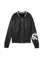 VICTORIA'S SECRET PINK Reversible Sherpa Lined Full-Zip Bomber Jacket Black L