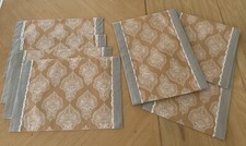 Homewear Peach Gray 13" x 19" Set Of 4 Placemats 2 Table Runners 72 x 14