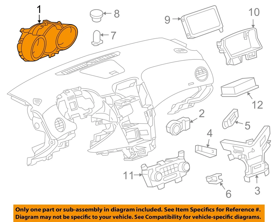 Medidor de velocímetro usado se adapta a: Chevrolet Cruze MPH 2015 mercado de Estados Unidos gasolina sin bla Foto 3 de 4