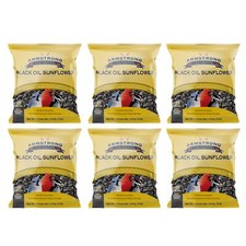 Armstrong Wild Bird Food Black Oil Sunflower Bird Seed, 3lbs Pack of 6 