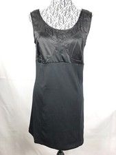 Shulami NWT Women's Black Dress Size L Sleeveless Illusion Mesh Sheer Lace 55