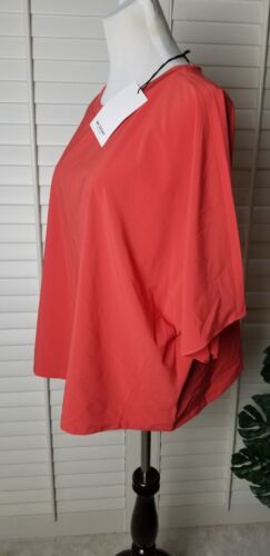 NWT Banana Republic BR Sport Short Top XXL Tangerine Dolman Sleeve Stretch Mint - Picture 4 of 12