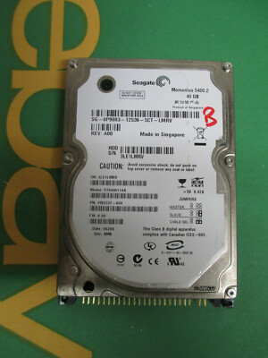 Seagate 40GB IDE PATA 2.5 Laptop Festplatte HDD ST9408114A (I55-B)