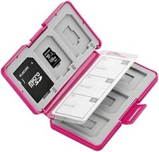 Compact Memory Card Organizer for 6 SD and 6 Micro SD Cards, Black