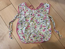 Vintage kid apron floral print