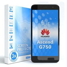EAZY CASE 3x vetro protettivo display per Huawei Ascend G750 vetro protettivo pellicola vetro 9H