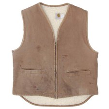 Vintage Carhartt Sherpa Fleece Lined Full Zip Work Vest