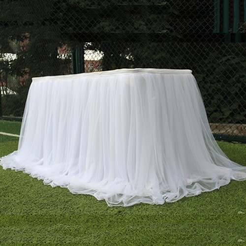 Tulle Tutu Table Skirt Tableware Cover Birthday Wedding Party Decoration - Picture 8 of 24