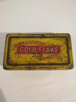 gold flake cigarette tin Salmon & Gluckstein's Gold Flake Cigarettes Tin