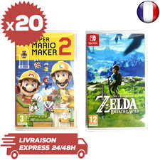 20 Boitiers de Protection Crystal Box Jeux Nintendo Switch 0,3 mm Neufs