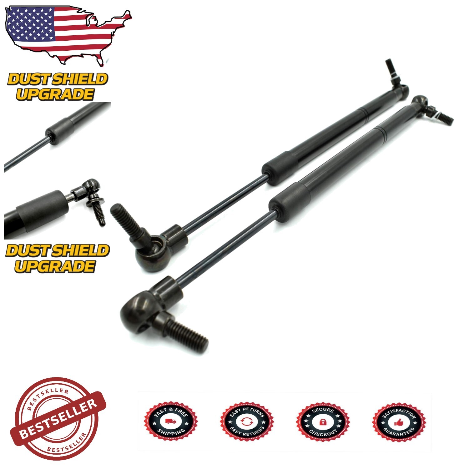 Engineered 2 Pack Steering Dampers for Exmark Toro with Enhanced Dirt Protection
