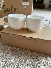 NEW Bon Chef 1000007P Slanted 8 oz. White Porcelain Cup  36/Case