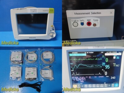2015 Philips Intellivue MP30 Anesthesia Monitor W/ MMS Module & NEW Leads ~36854