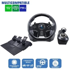 Super Gs850-x Racing Wheel & Pedals & Shifter For PC/PS3/PS4/SWITCH/XBOX 1/X/S