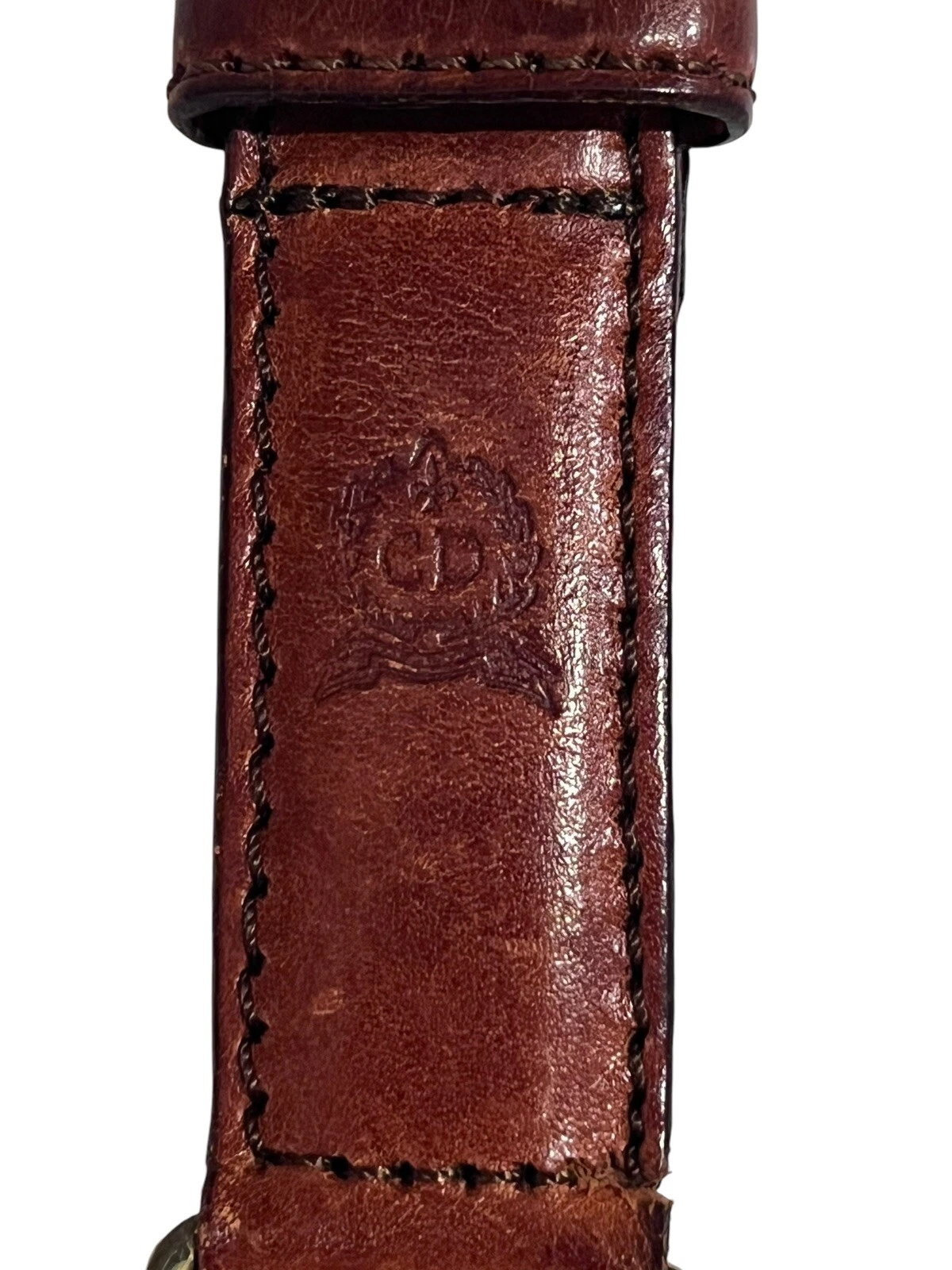 Ceinture cuir marron CHRISTIAN DIOR taille 24 Made in Spain lire description GUC