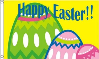Happy Easter Flag 2' x 3' - flags 60 x 90 cm - Banner 2x3 ft -... 