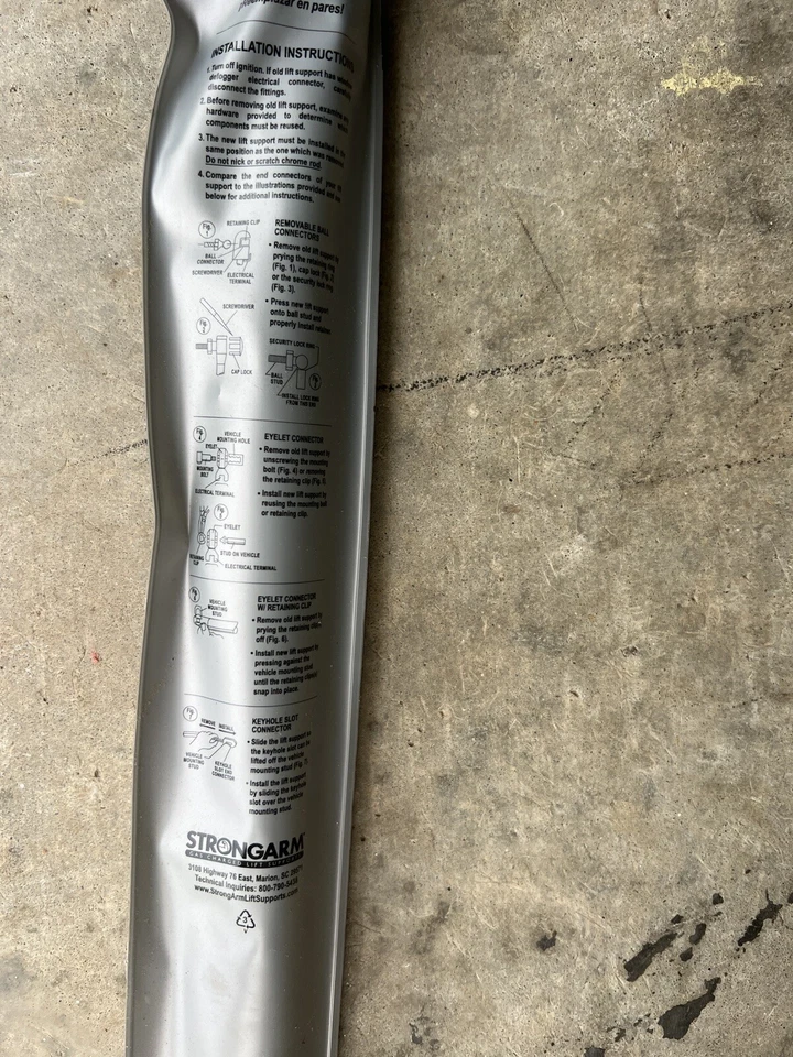 Soporte de elevación de puerta levadiza brazo fuerte 6102 para 99-03 Lexus RX300 Foto 2 de 3