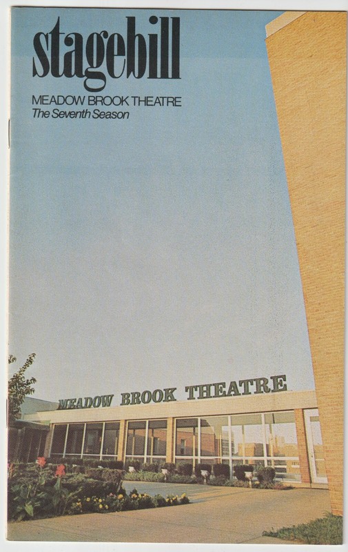 Stagebill Meadow Brook Theatre Seventh Season  -  Count Dracula May 1973