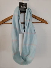 Infinity Scarf Blue Gray Striped NWT