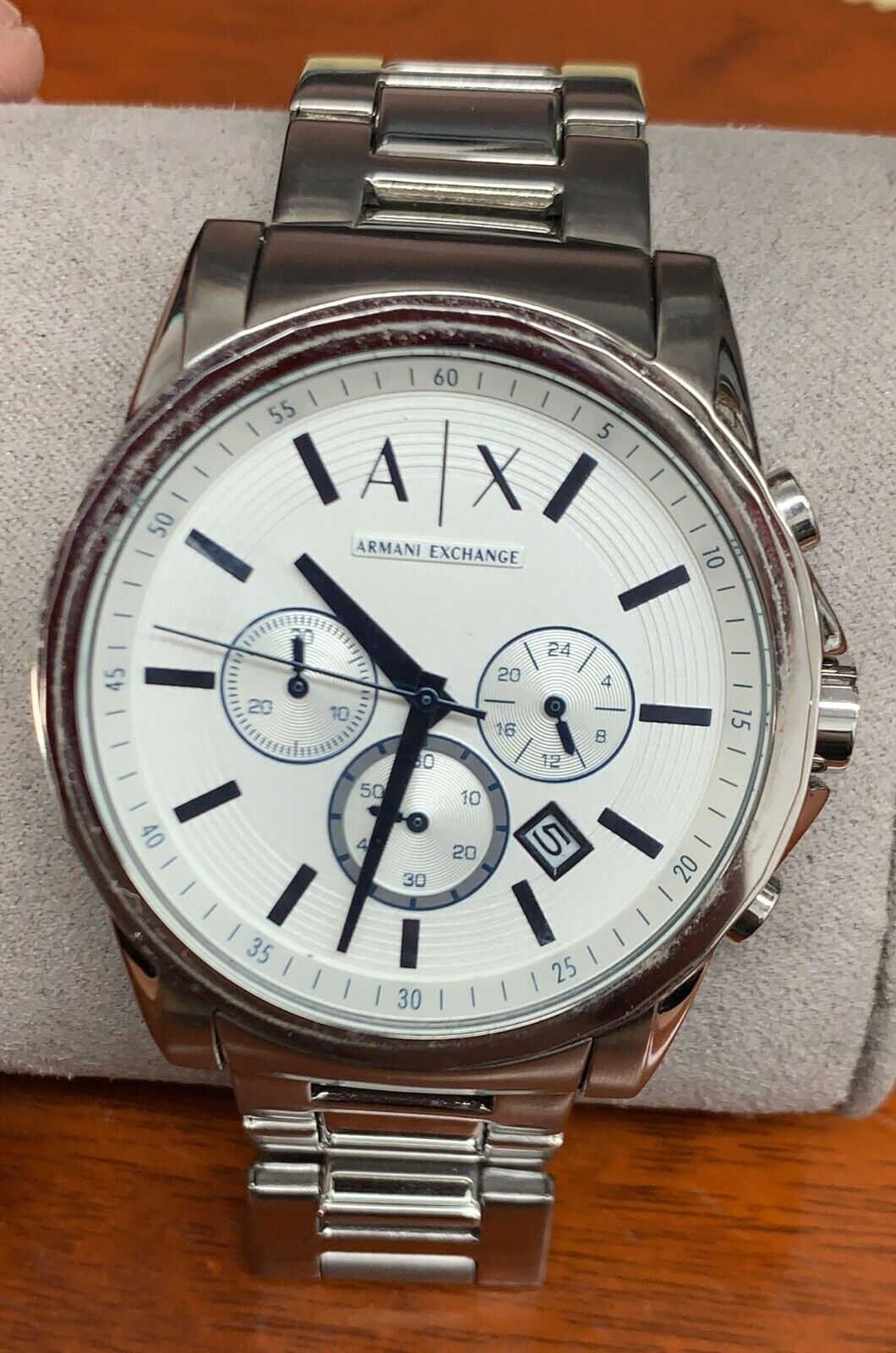 Armani Exchange AX2510 Men's Stainless Steel Silver Chronograph Quartz Watch