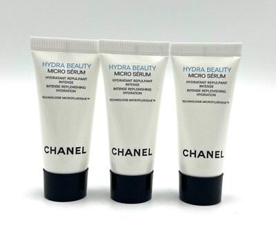 Lot of 3: Chanel Hydra Beauty Micro Serum Hydration  ~ 5ml*3=15ml / 0.5 oz Total