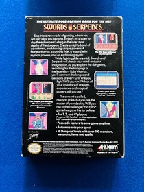 Swords & Serpents NES Nintendo Box Manual CIB Complete + Promo Insert POSTER