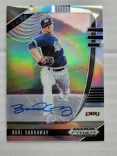 Burl Carraway 2020 Panini Prizm Draft Picks Rookie Autograph PDP51 Baseball Card