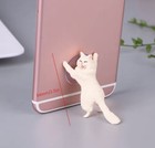 Cat Kitten Kitty Phone Stand Holder | White Cute Cat | Any Phone