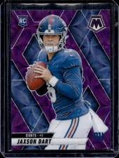 2025 Panini Mosaic Jaxson Dart Rookies Purple Scope Prizm Rookie RC #362 Giants