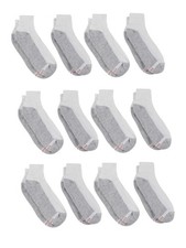 Hanes Men's Double Tough Durability Ankle Socks, 12-Pack
