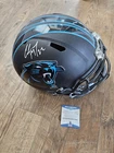 Christian McCaffery Full Size  autographed Replica Helmet Beckett Certified