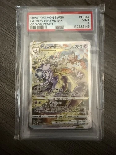 Pokémon Mewtwo VSTAR GG44 Crown Zenith Galarian Gallery Ultra Rare PSA 9