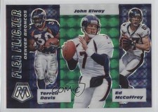 2020 Mosaic Flea Flicker Green Prizm Ed McCaffrey Terrell Davis John Elway 08m0