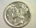 1942 MERCURY DIME ABOUT UNCIRCULATED+ AU+ NICE ORIGINAL COIN FAST 99c SHIPMENT