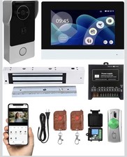 Smart Video Doorbell Intercom System 7" Touch Screen Wi-Fi Monitor 1080P Camera