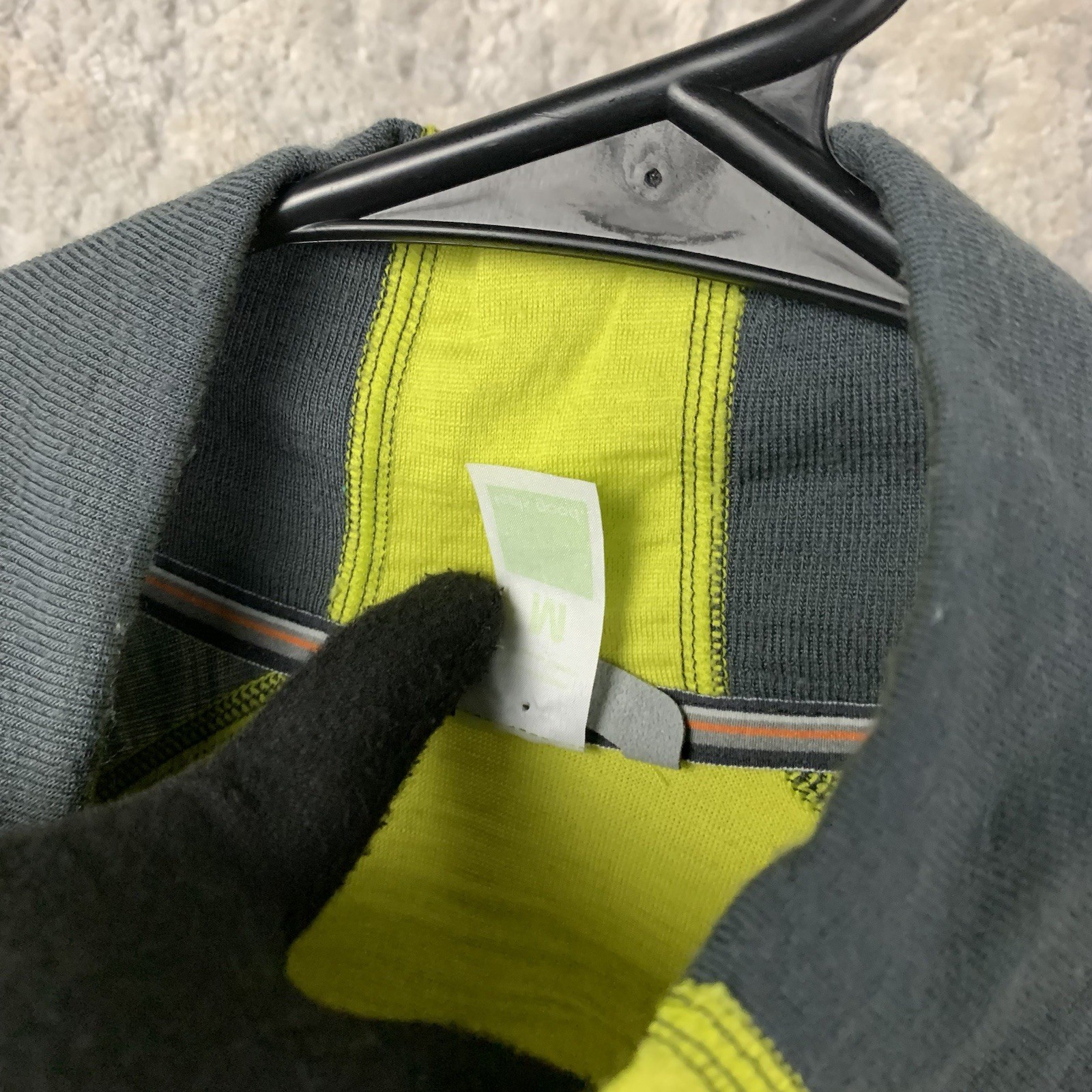 Smartwool Quarter Zip Base Layer Medium Green Out… - image 5