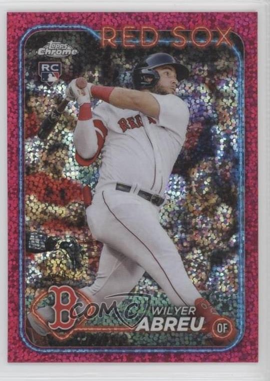 2024 Topps Chrome Magenta Speckle Refractor 173/350 Wilyer Abreu #165 Rookie RC