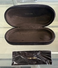 Authentic TOM FORD Glasses Sunglasses Eyeglasses Hard Case w/ Cleaning Cloth NEW
