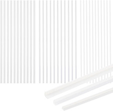 60 Pcs 3 Styles Abs Styrene Plastic L-Shaped Right Angle Strip White, Thick Styr