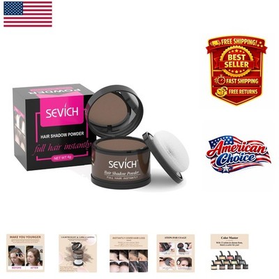 Waterproof Medium Brown Root Touch Up Powder for Thinning Hair   Travel-Friendly