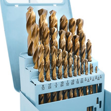Cobalt Drill Bit Set - 29Pcs M35 HSS Twist Drill Bits for Hardened Metals, Stain