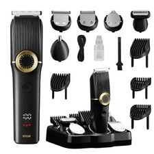 Beard Trimmer for Men 15 PCS Mens Grooming Kit with Cordless Hair Clippers, E...